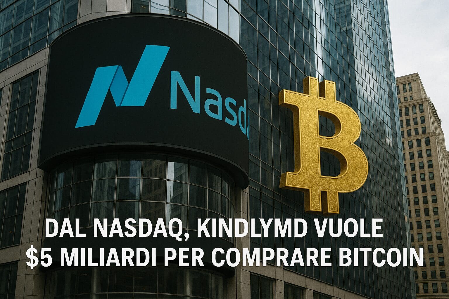 Dal Nasdaq, KindlyMD vuole $5 miliardi per comprare Bitcoin