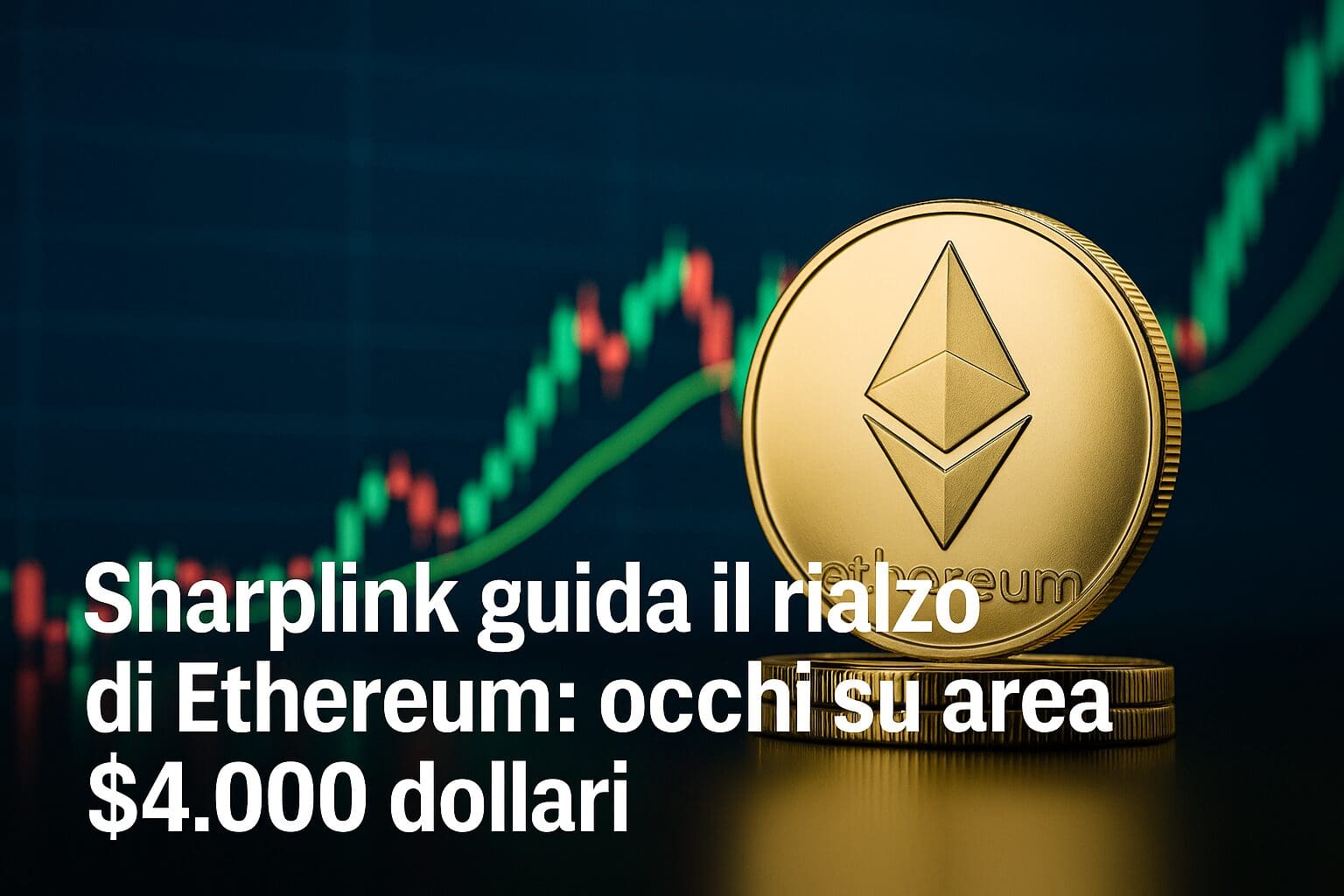 Sharplink guida il rialzo di Ethereum: occhi su area $4.000 dollari
