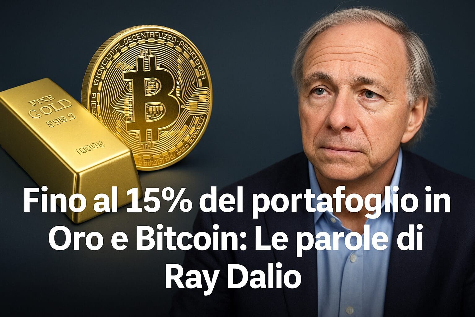 Fino al 15% del portafoglio in Oro e Bitcoin: Le parole di Ray Dalio