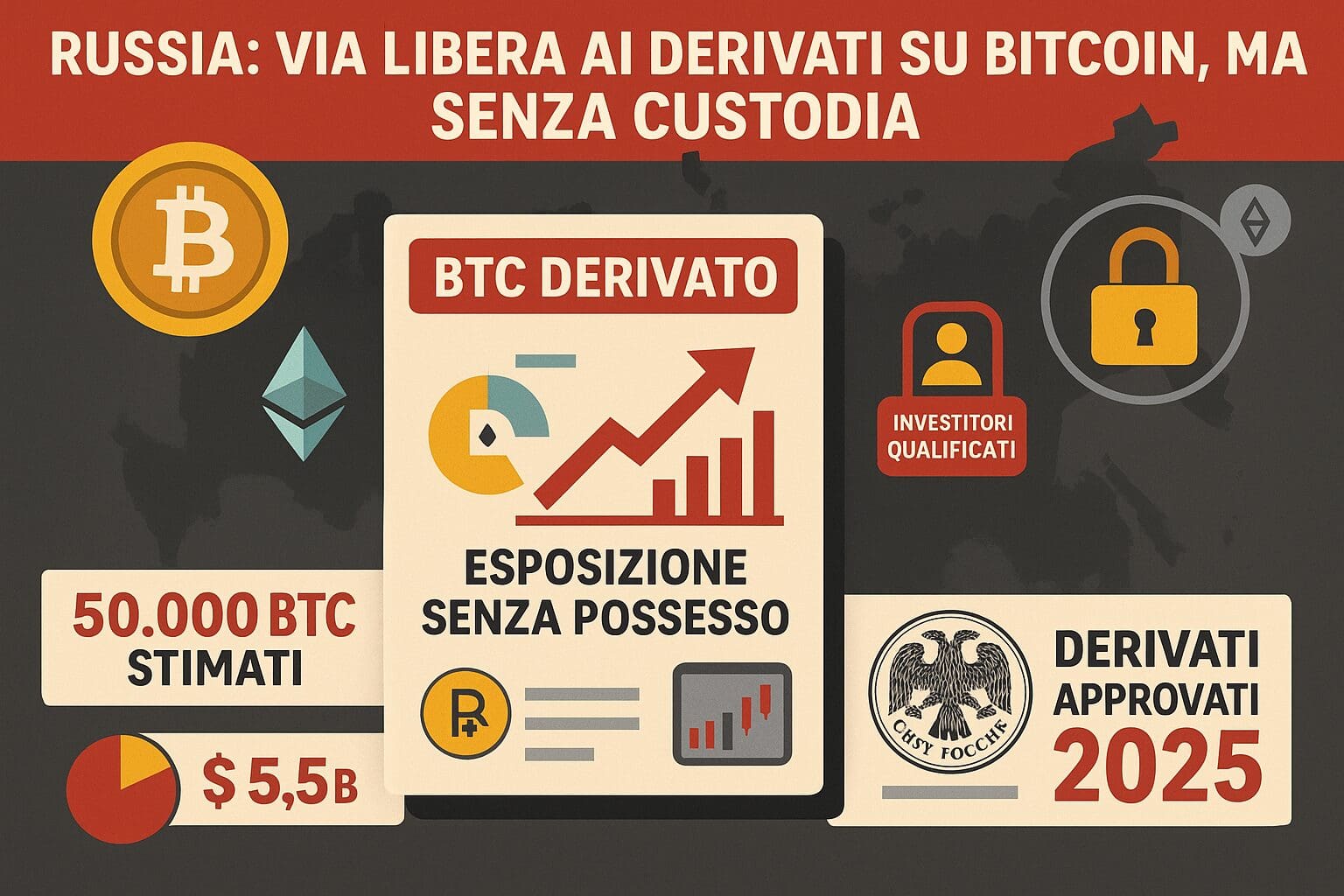 Russia e Bitcoin: arrivano i derivati, ma niente custodia