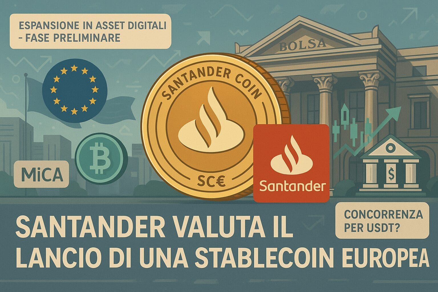 Una stablecoin di Santander: la tradFi è sempre più crypto