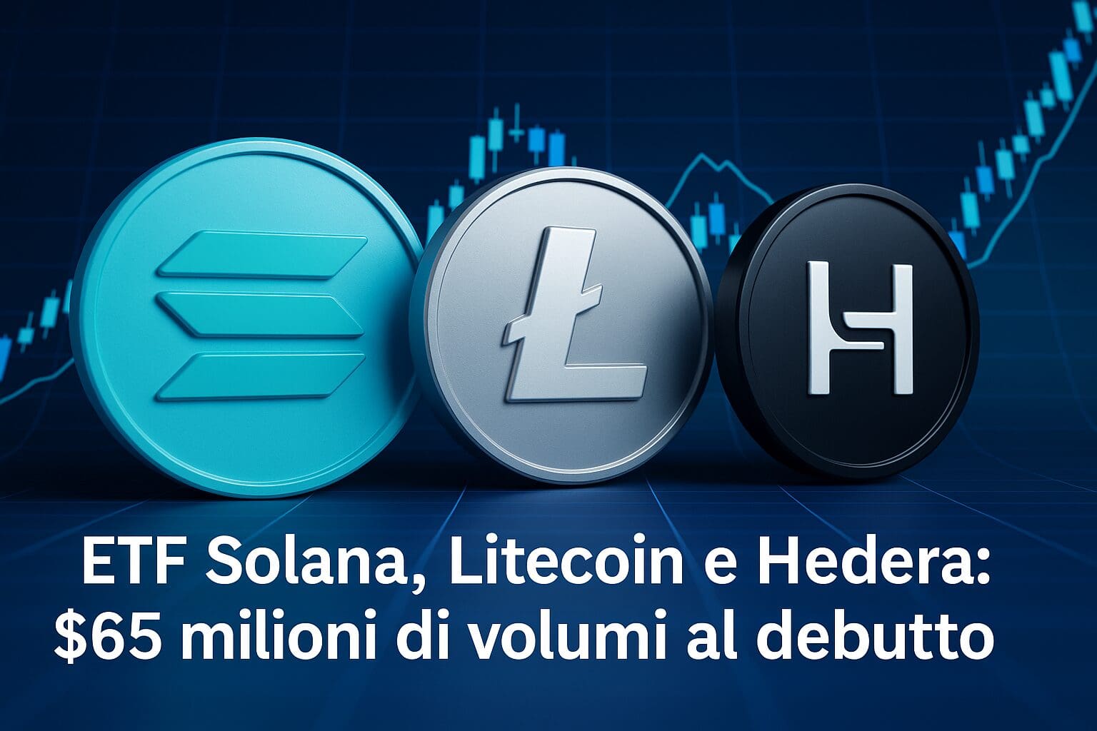 ETF Solana, Litecoin e Hedera: $65 milioni di volumi al debutto
