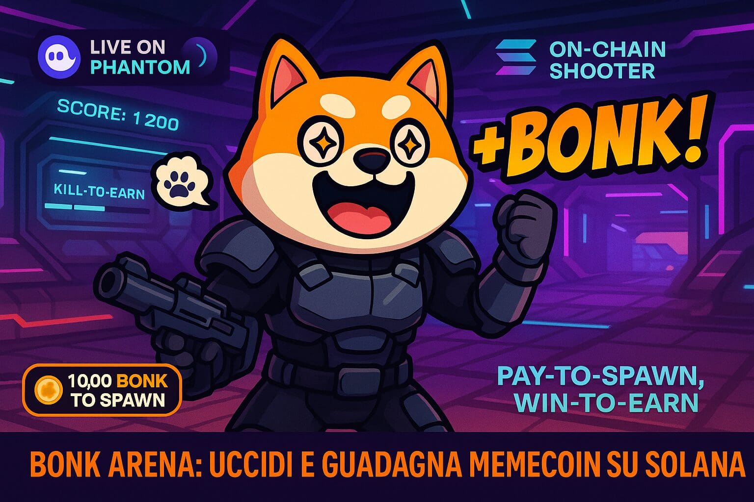 Bonk Arena: il “Kill-to-Earn” Solana per “farmare” memecoin