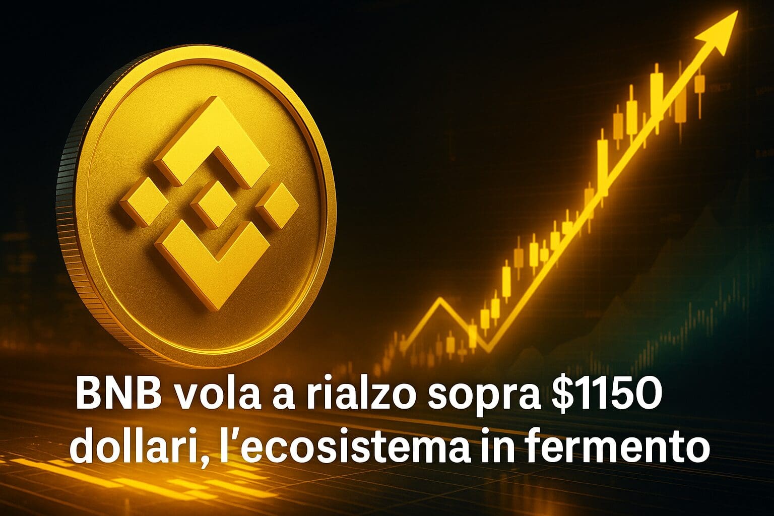 Bnb vola a rialzo sopra $1150 dollari, l’ecosistema in fermento