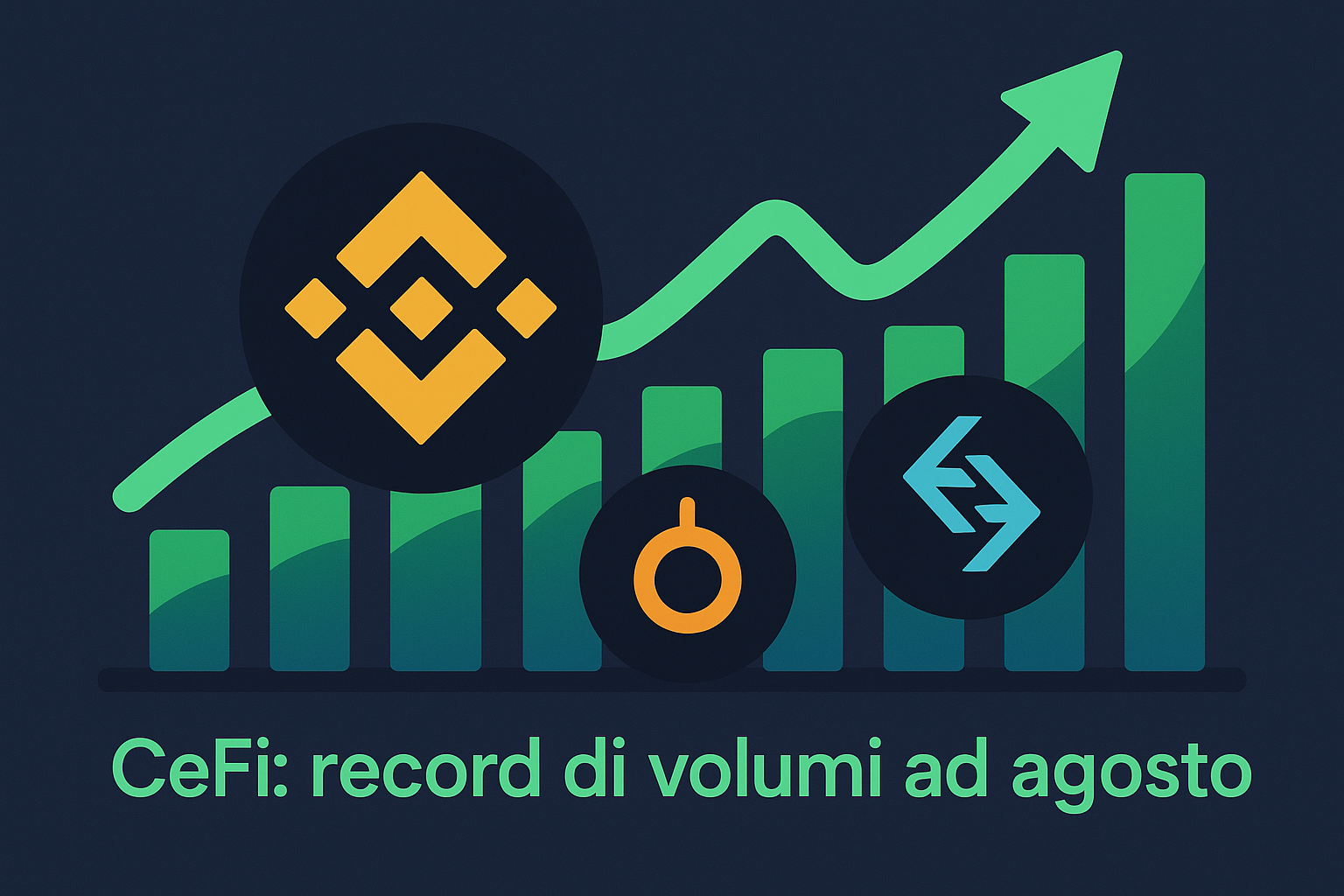 CeFi: ad agosto, record di volumi per i cex