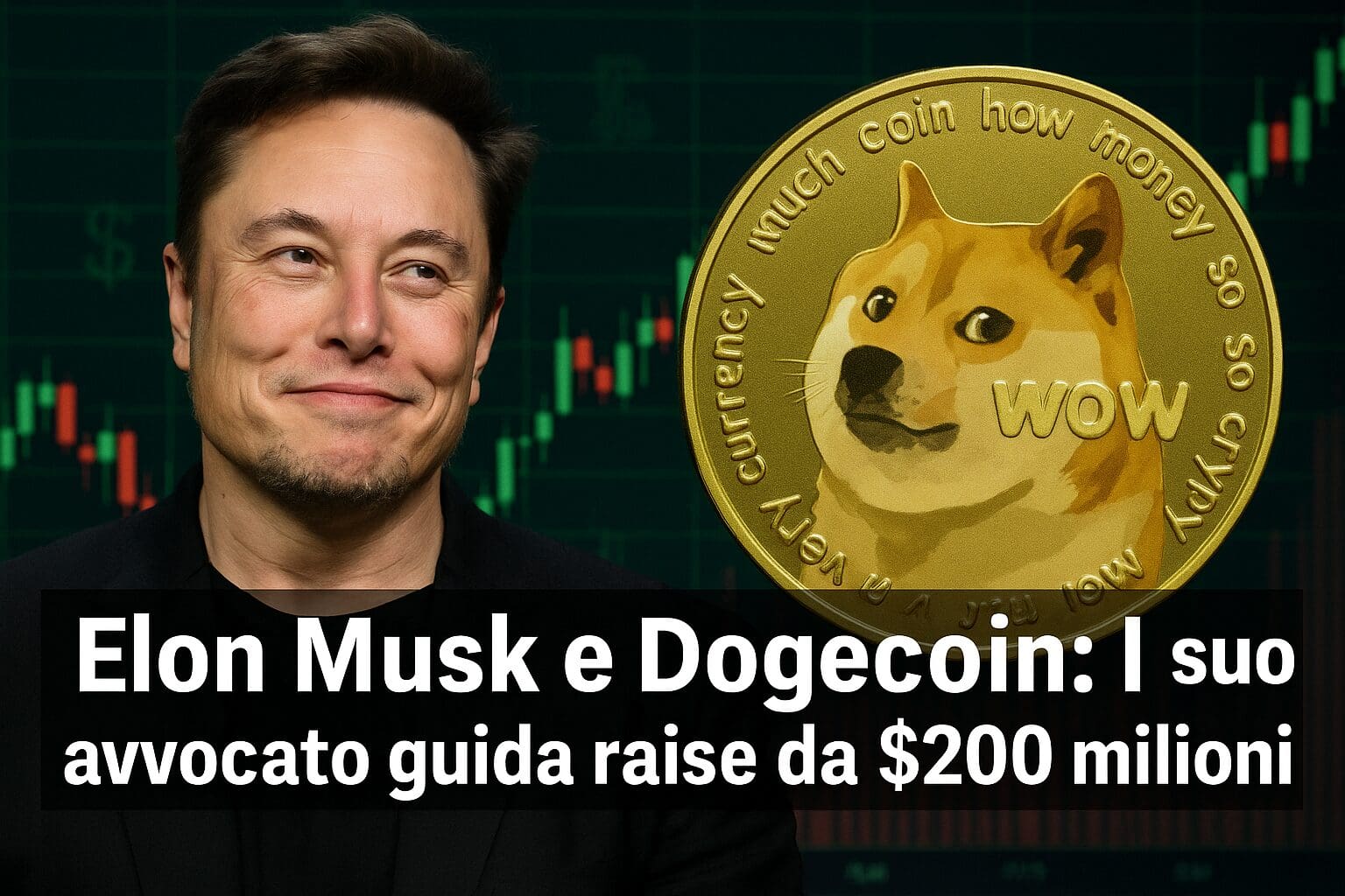 Elon Musk e Dogecoin: Il suo avvocato guida raise da $200 milioni
