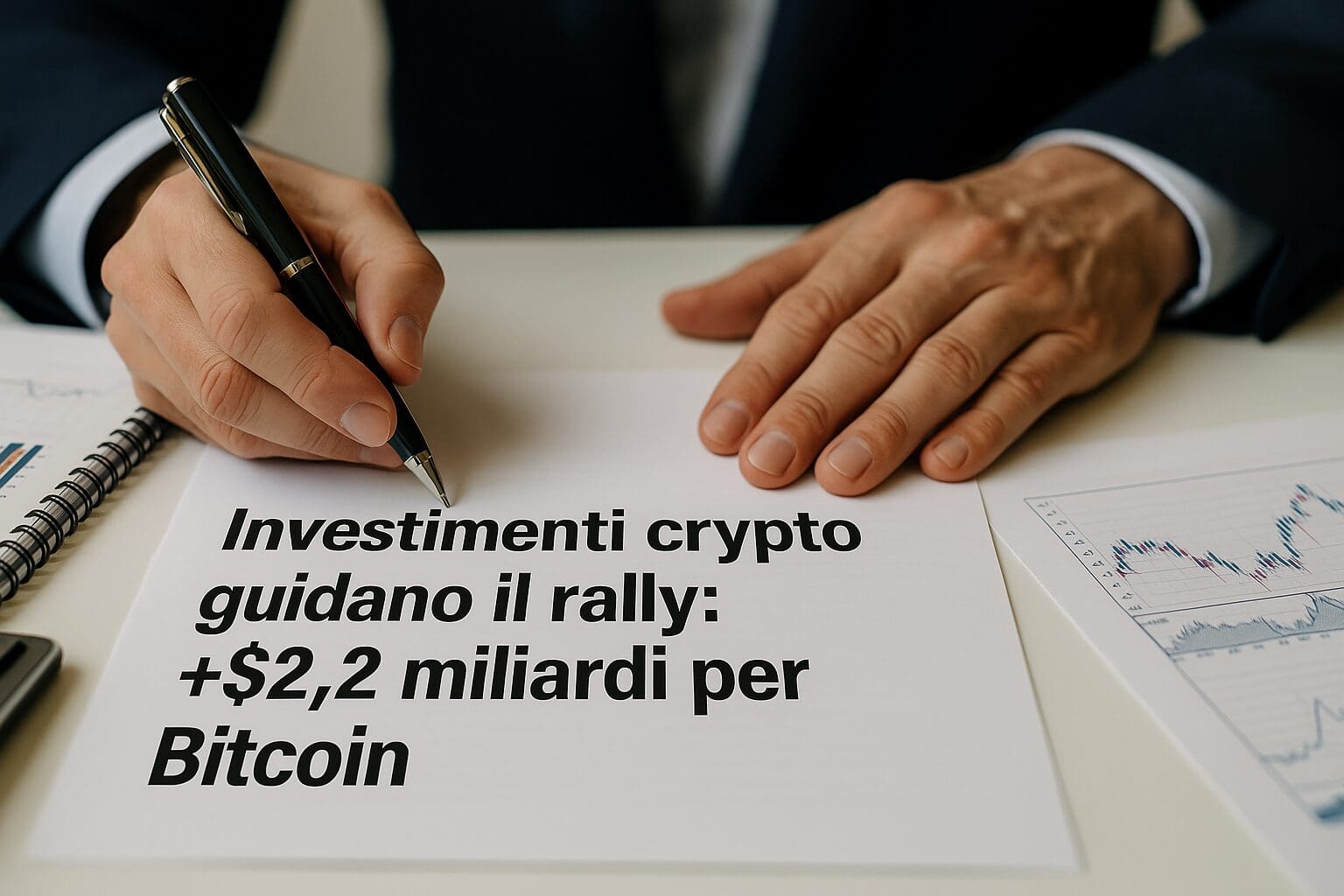 Investimenti crypto guidano il rally: +$2.2 miliardi per Bitcoin