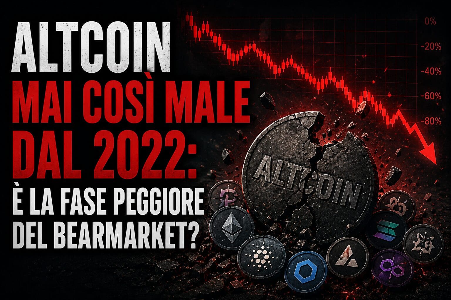 Altcoin mai così male dal 2022: è la fase peggiore del bearmarket?