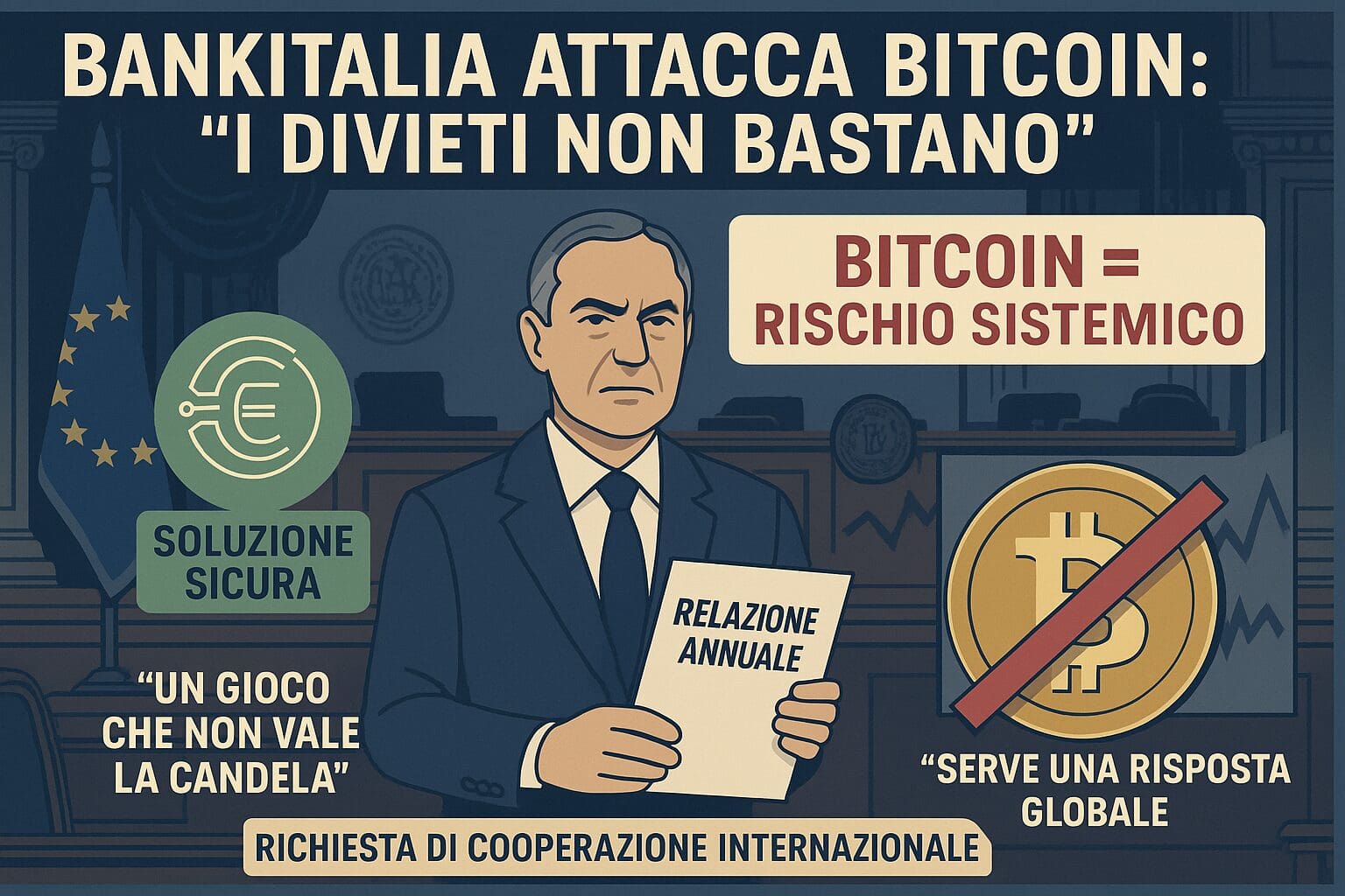 Bankitalia ancora contro Bitcoin: “I divieti non bastano”
