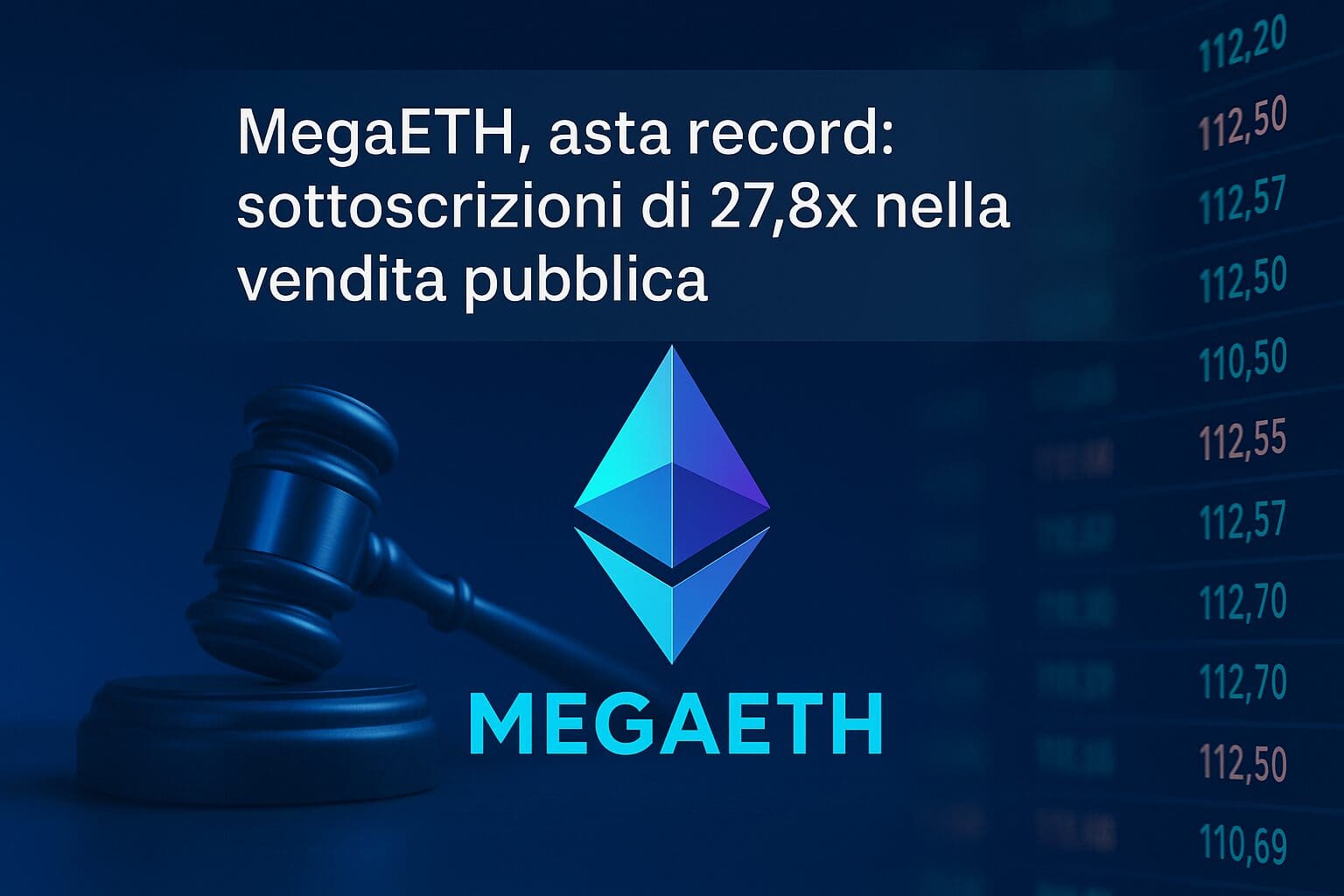 MegaETH, asta record: sottoscrizioni di 27,8x nella vendita pubblica