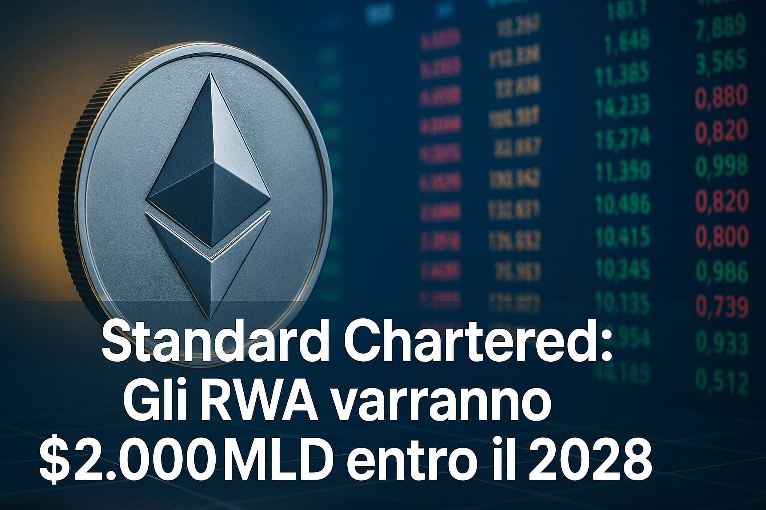 Standard Chartered: Gli RWA varranno $2.000MLD entro il 2028