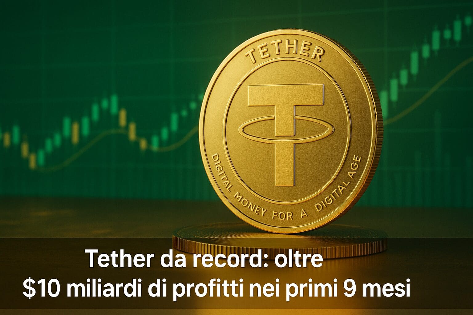 Tether da record: oltre $10 miliardi di profitti nei primi 9 mesi