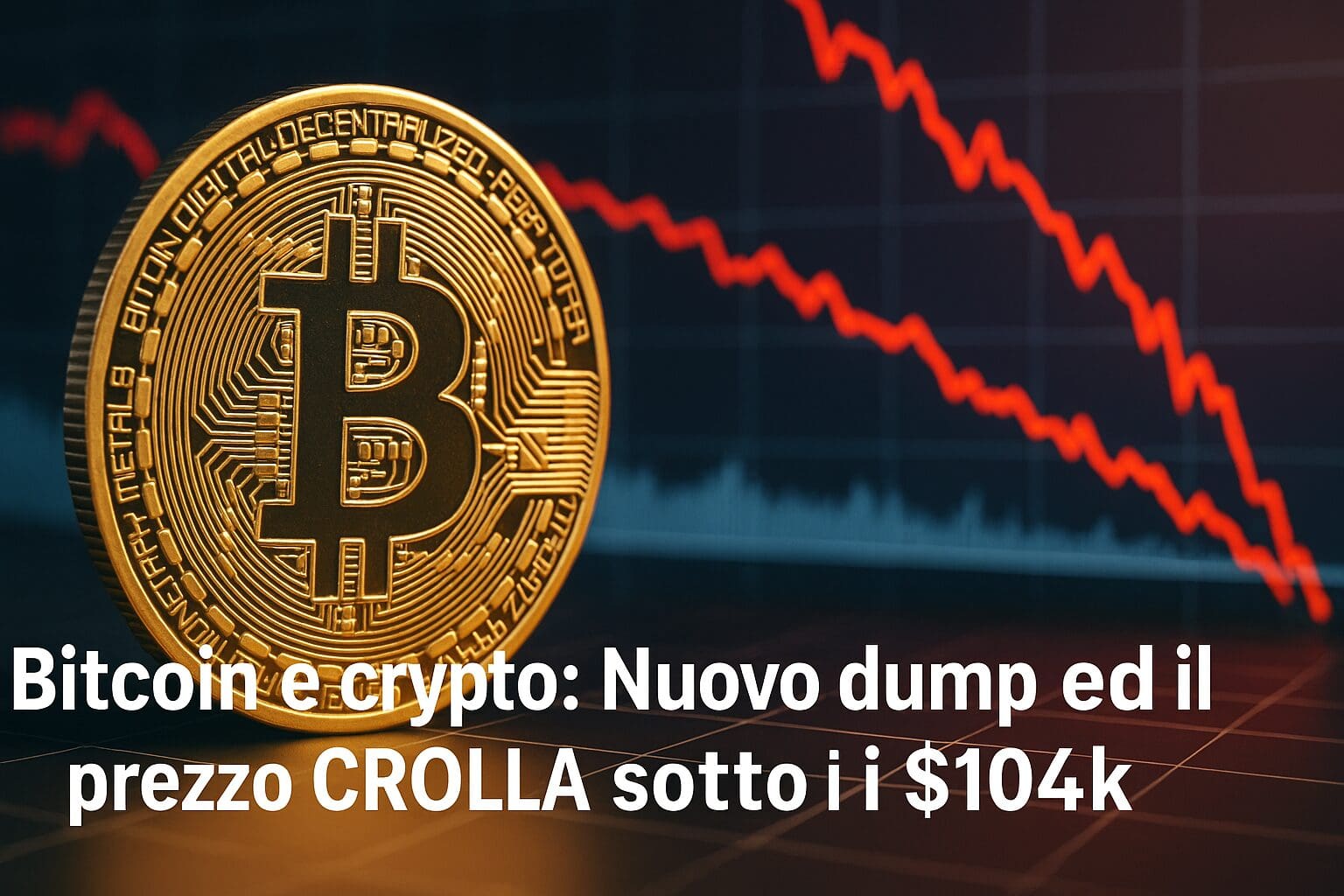 Bitcoin e crypto: Nuovo dump ed il prezzo CROLLA sotto i $104k