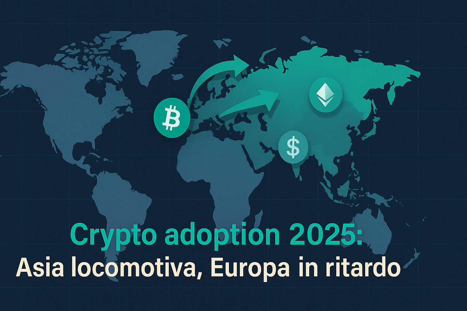 Crypto adoption: Asia vera locomotiva, l’Europa la più “lenta”