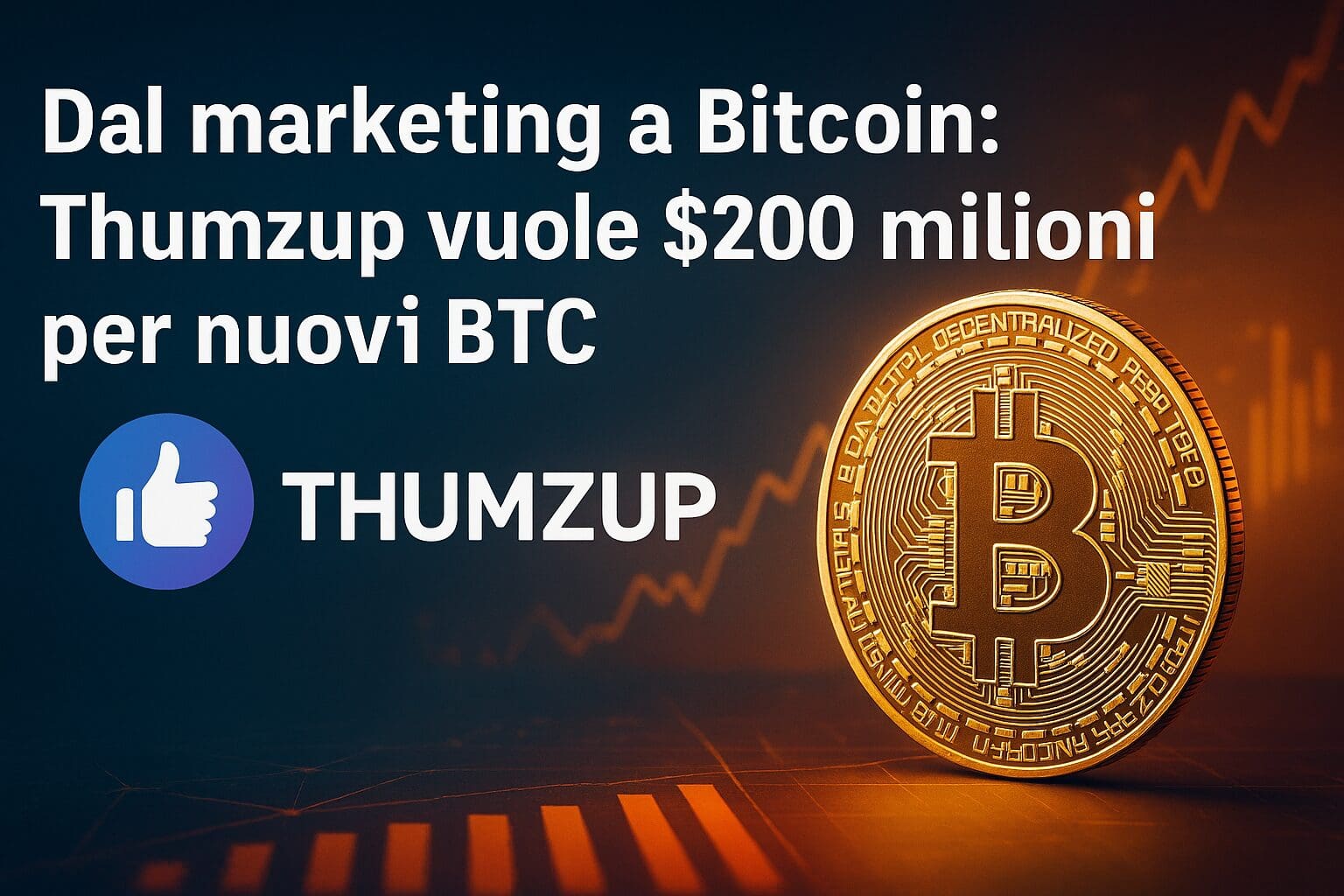 Dal marketing a Bitcoin: Thumzup vuole $200 milioni per nuovi BTC