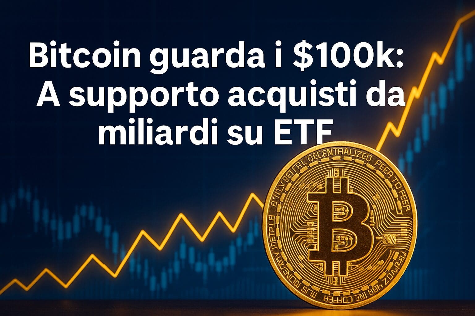 Bitcoin guarda i $100k: A supporto acquisti da miliardi su ETF