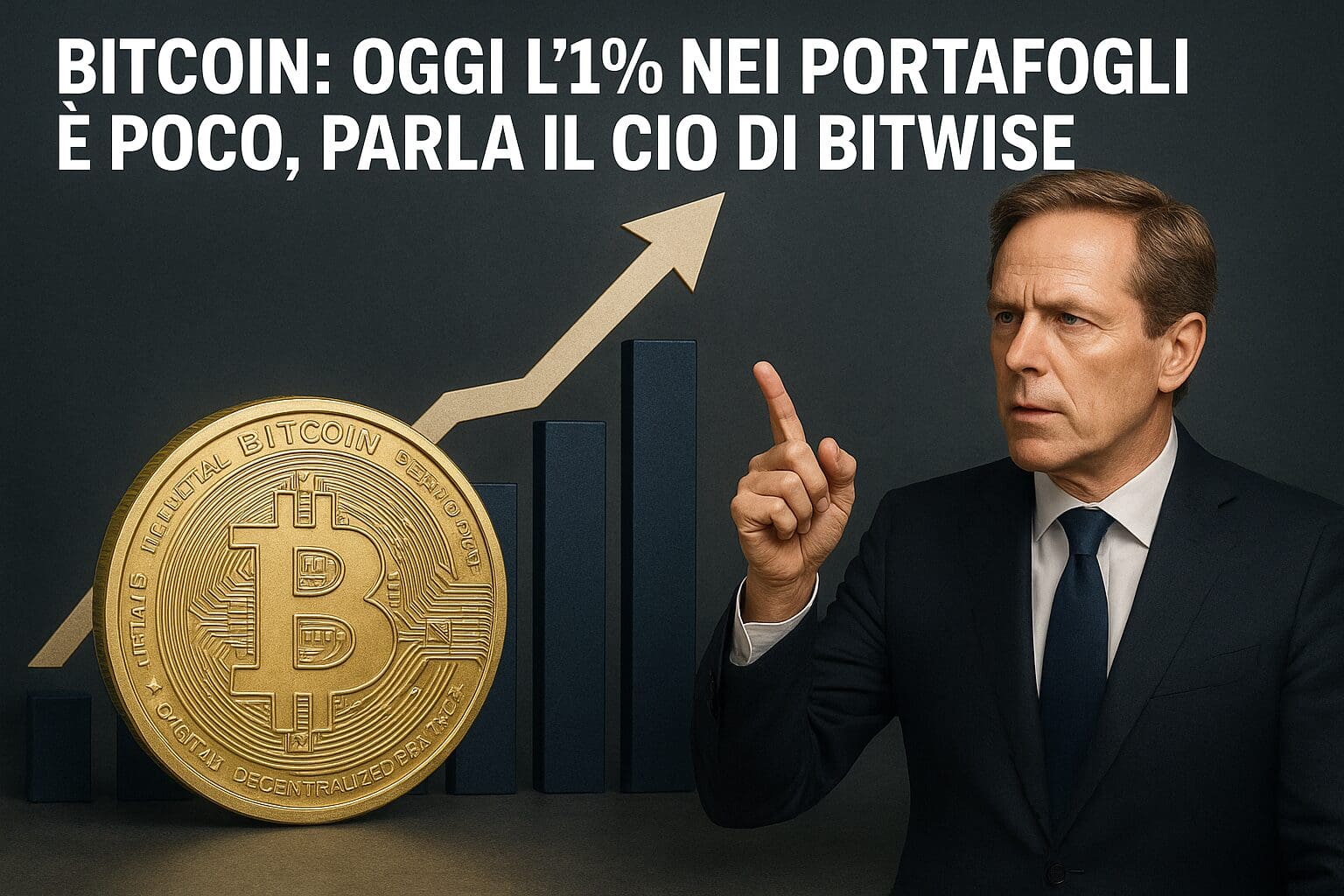 Bitcoin: Oggi l'1% nei portafogli è poco, parla il CIO di Bitwise