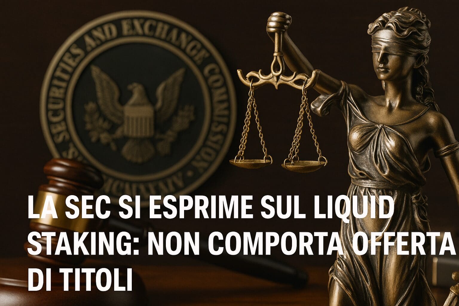 La SEC si esprime sul Liquid Staking: non comporta offerta di titoli