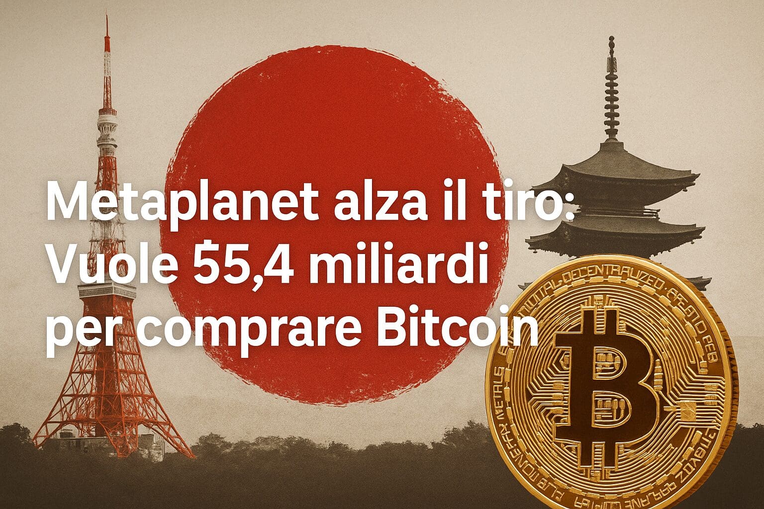 Metaplanet alza il tiro: Vuole $5.4 miliardi per comprare Bitcoin