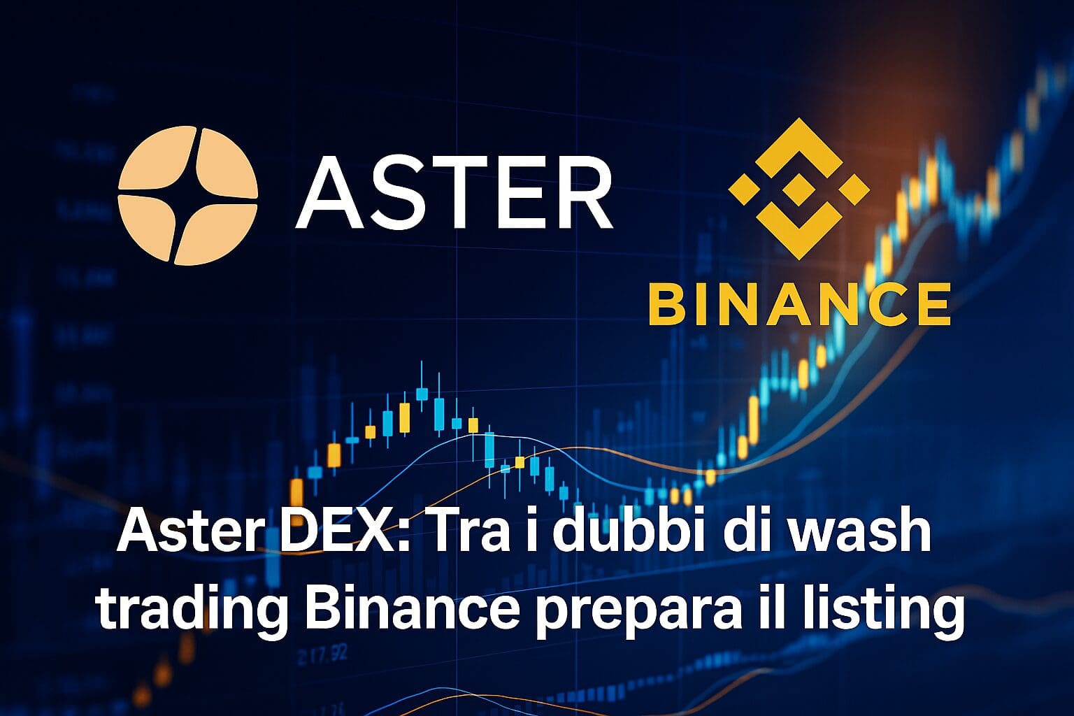 Aster dex: Tra i dubbi di wash trading Binance prepara il listing