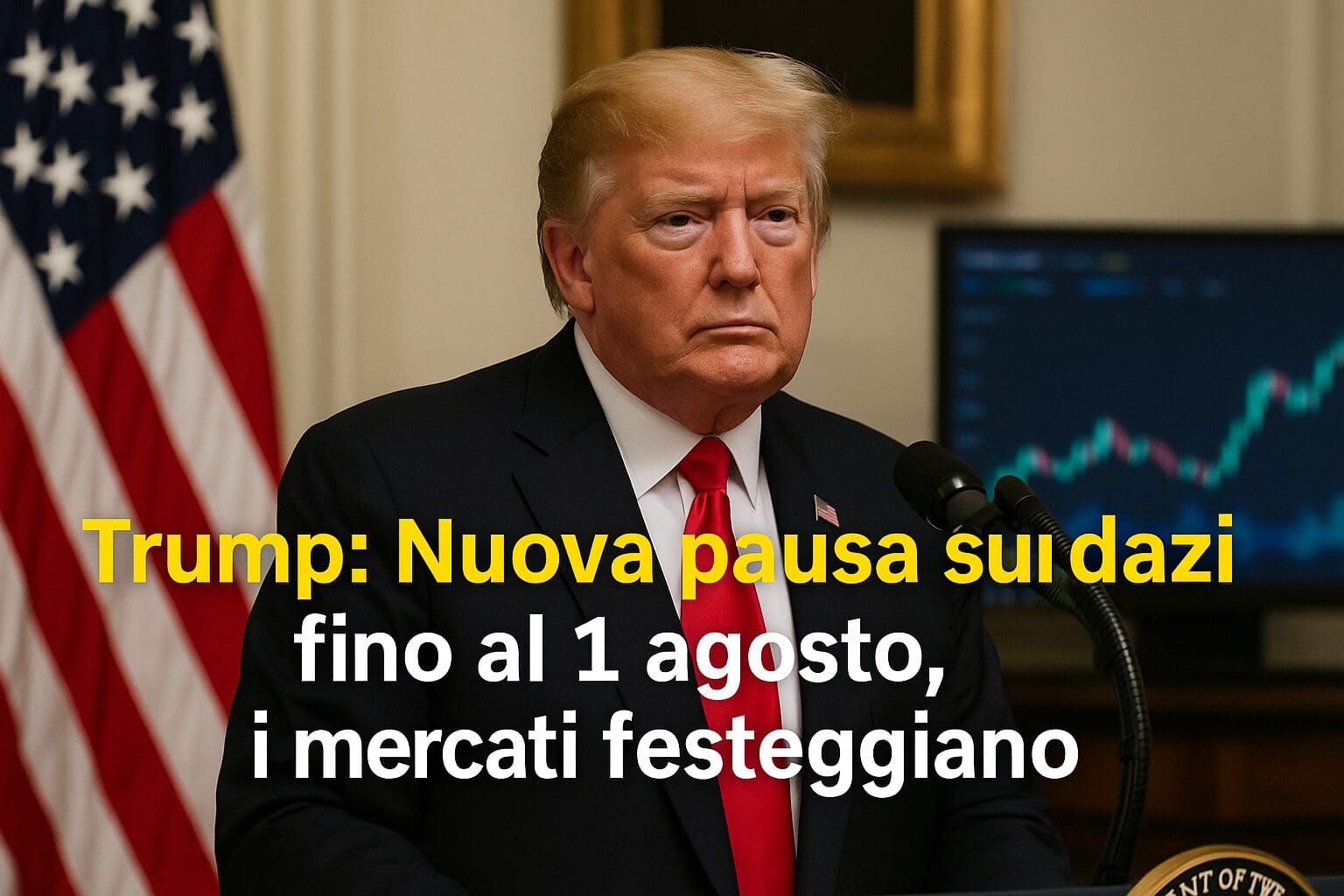 Trump: Nuova pausa sui dazi fino al 1 agosto, i mercati festeggiano