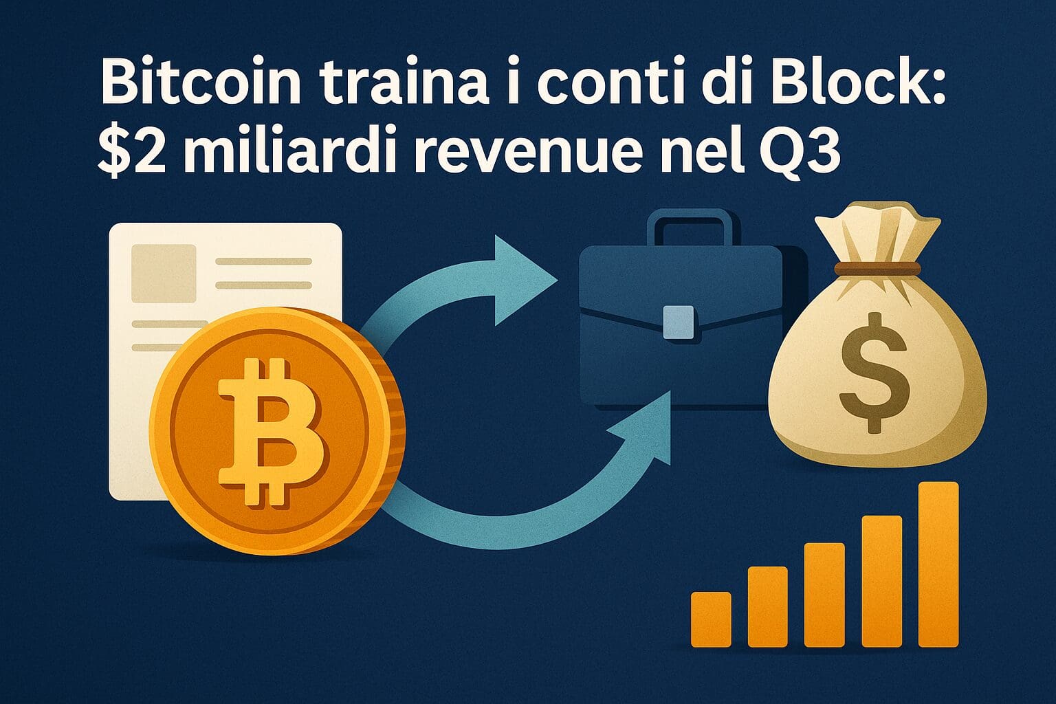 Bitcoin traina i conti di Block: $2 miliardi revenue nel Q3