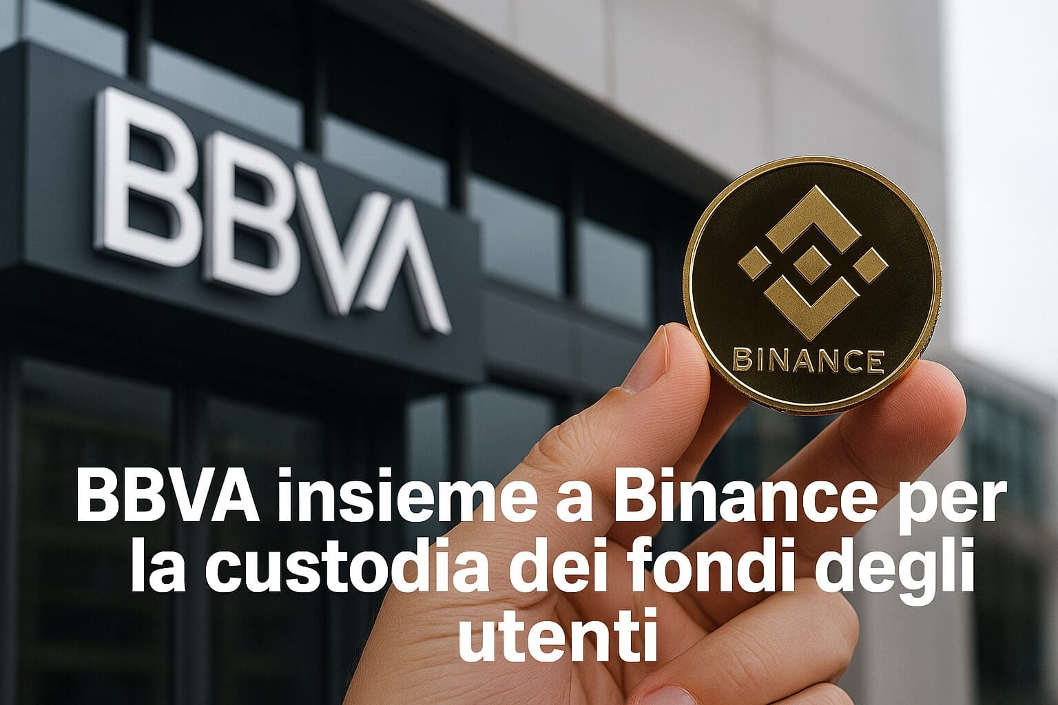 BBVA insieme a Binance per la custodia dei fondi degli utenti