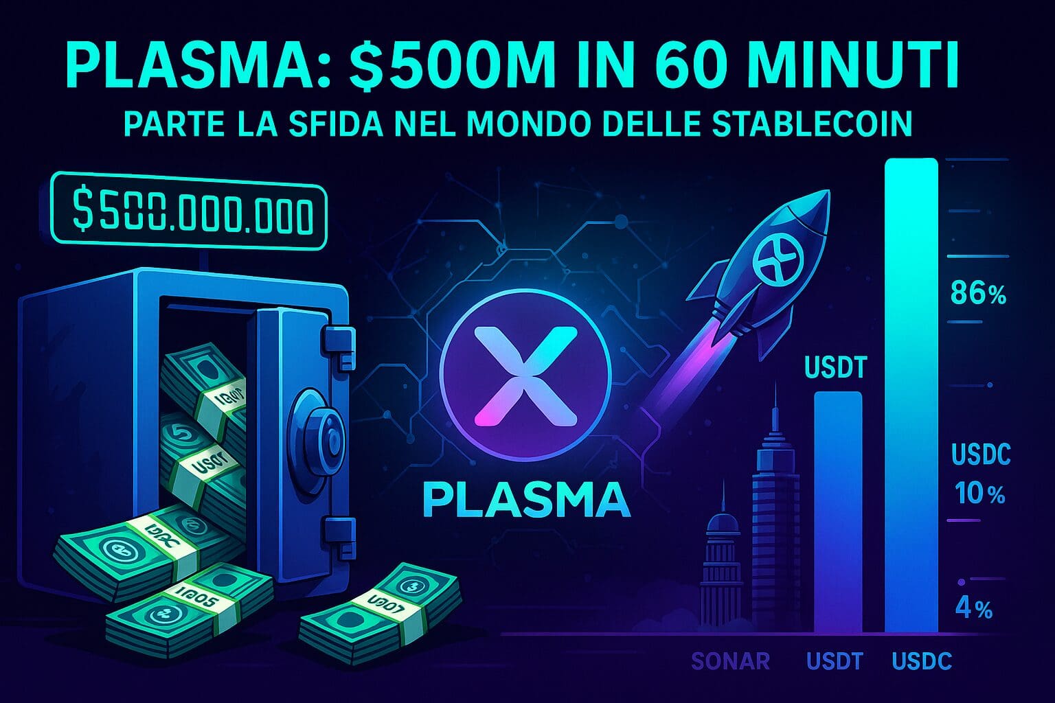 Plasma: la nuova stable raccoglie $500 milioni in un’ora