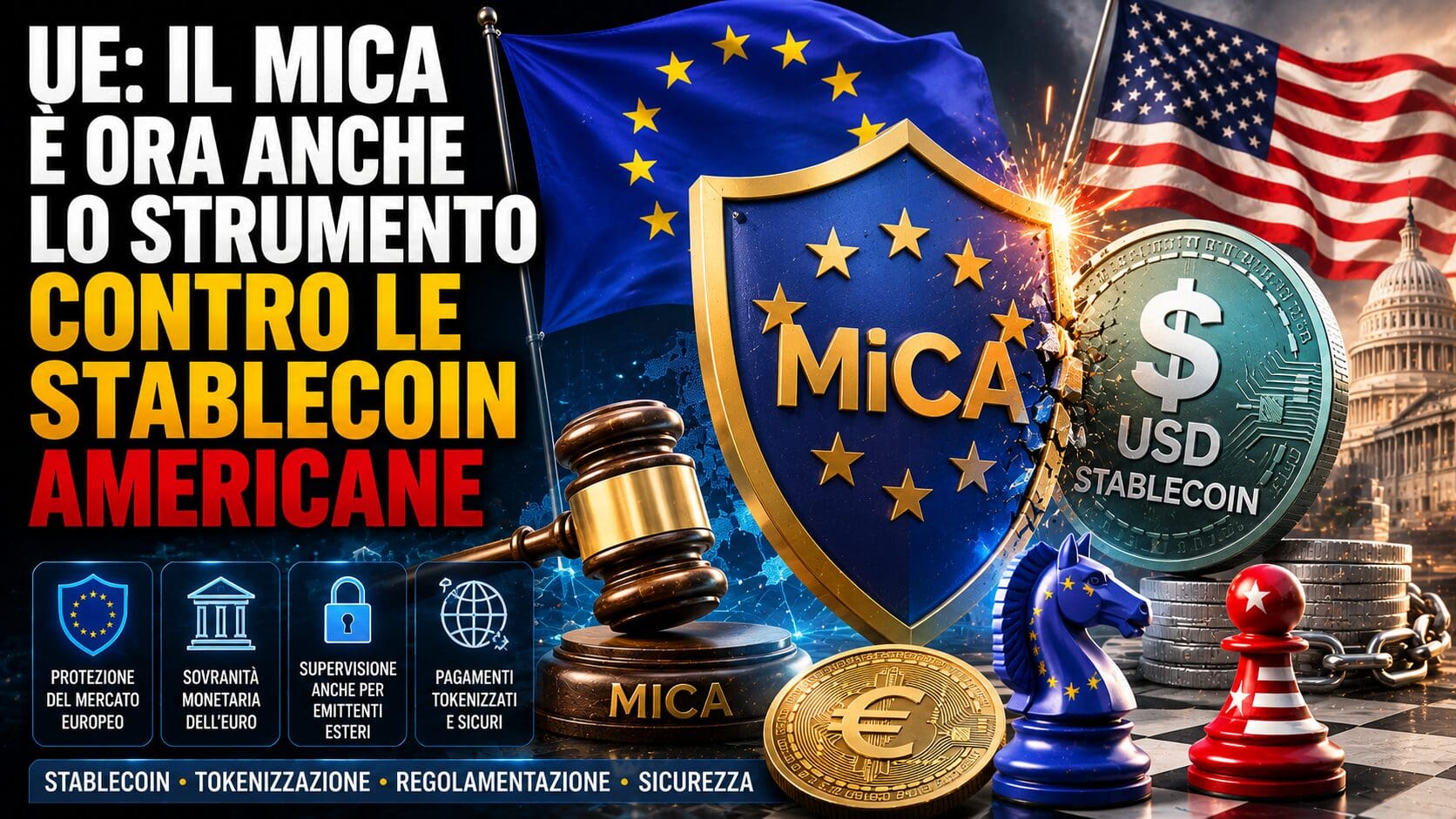 Ue: il MiCA è ora anche lo strumento contro le stablecoin americane
