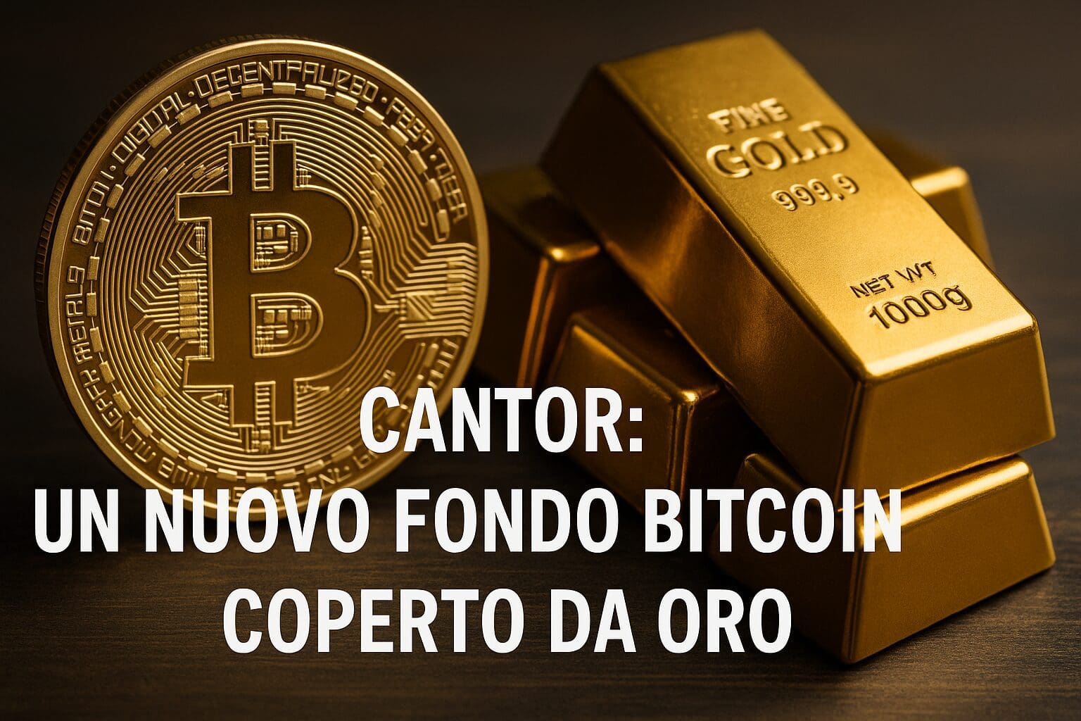 Cantor: Un nuovo fondo Bitcoin coperto da ORO