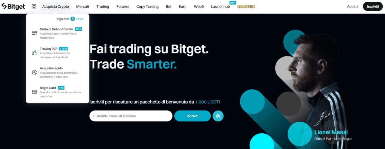 Come comprare USDT su Bitget?