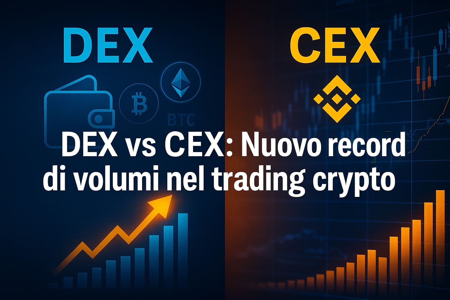 DEX vs CEX: Nuovo record di volumi nel trading crypto