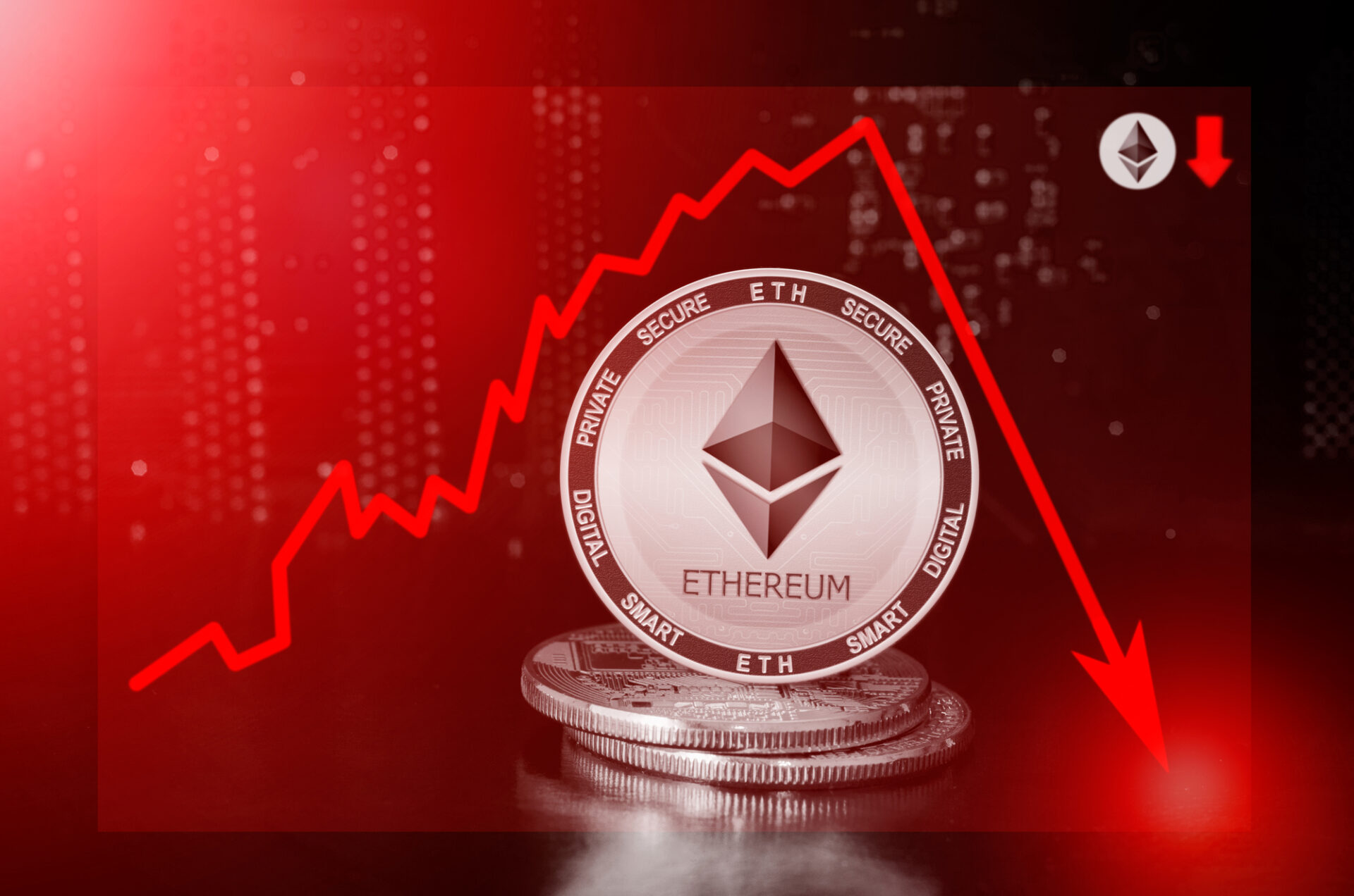 Per Ethereum 24 ore di inferno: ETH guida le liquidazioni crypto