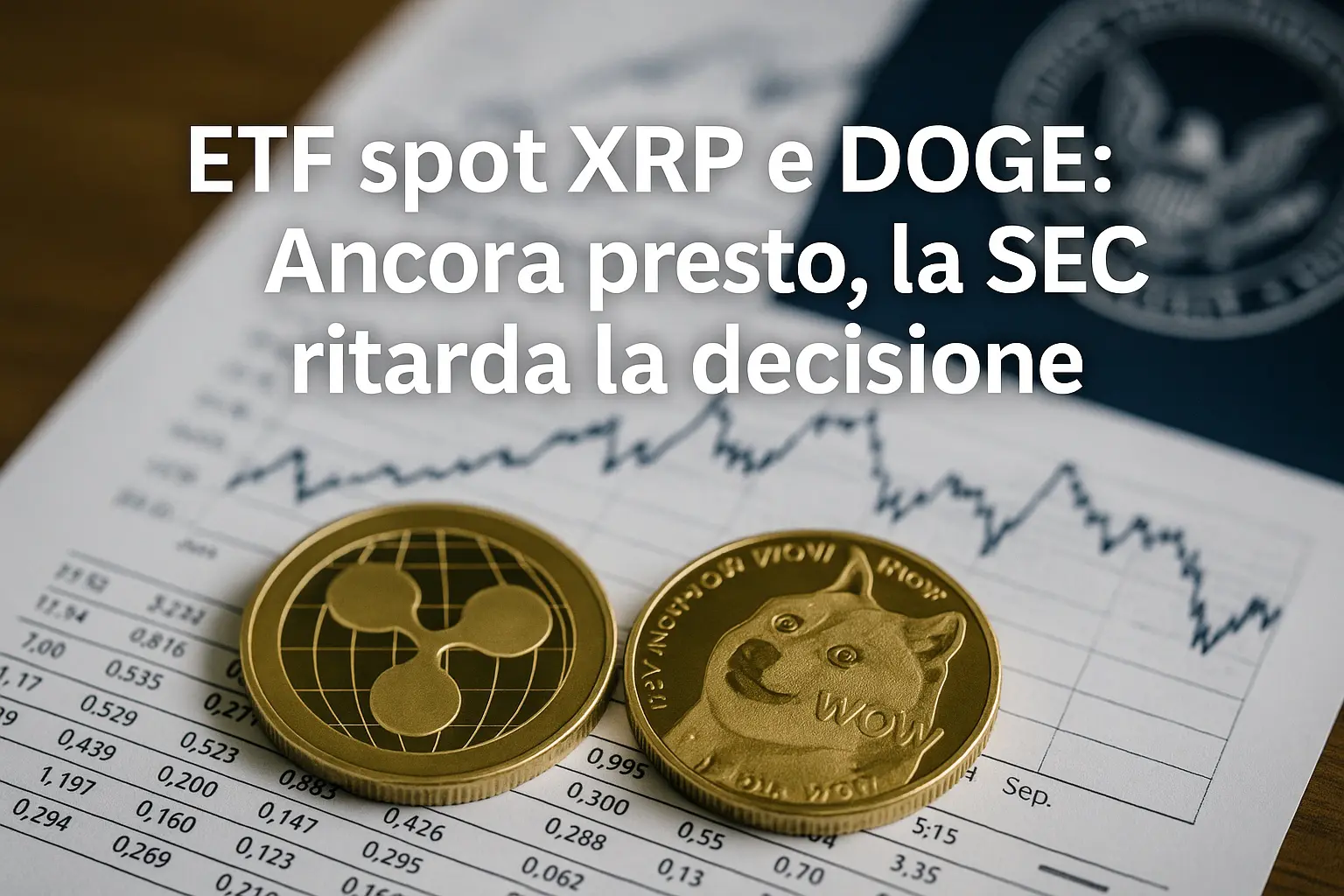 ETF spot XRP e DOGE: Ancora presto, la SEC ritarda la decisione