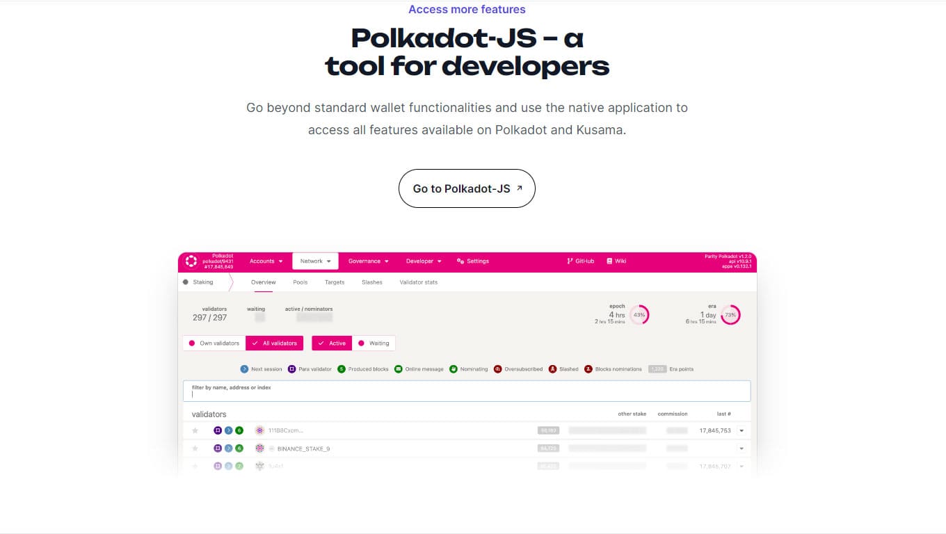 PolkadotJS: adatto ai Dev