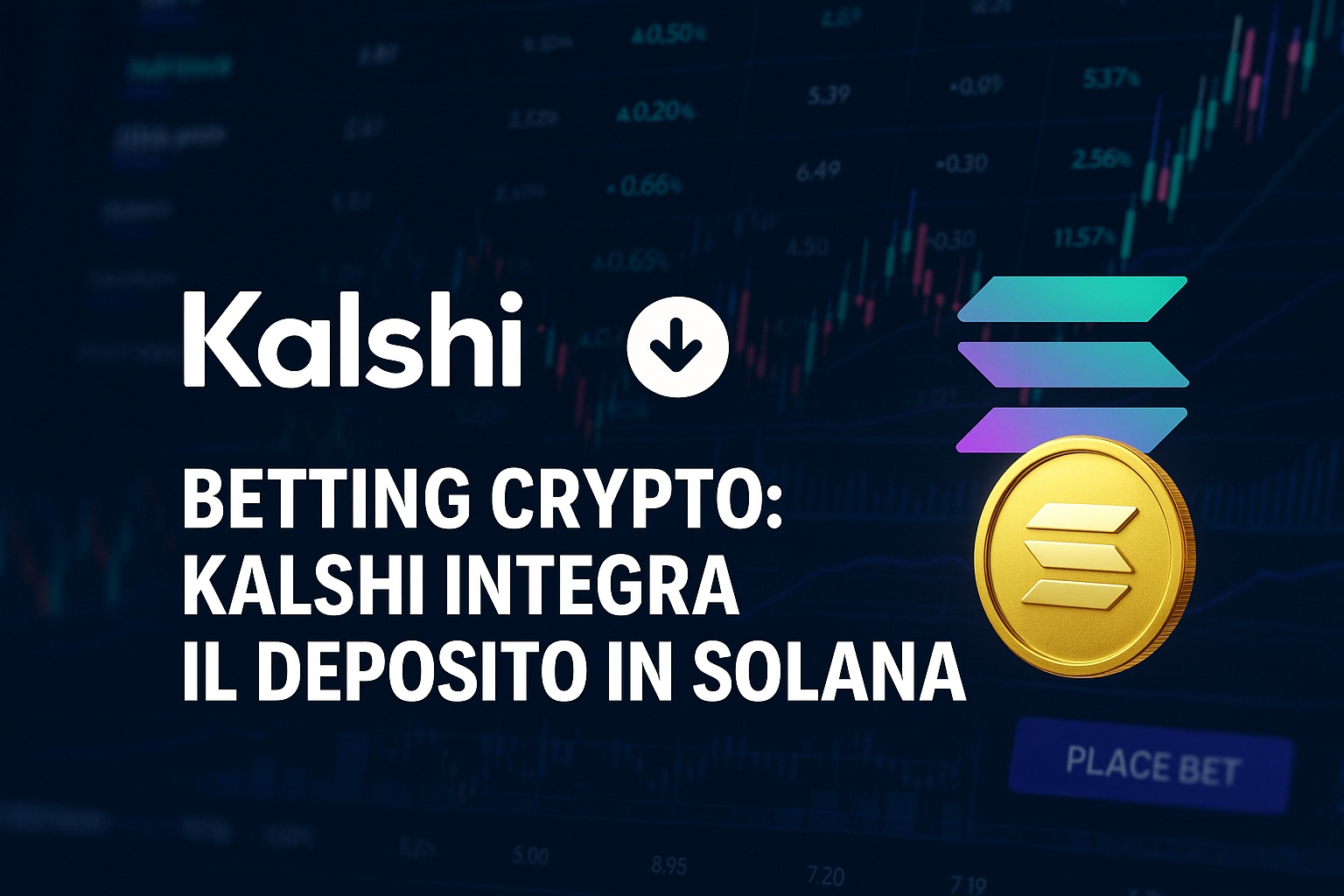 Scommesse Crypto: Kalshi integra il deposito in Solana (SOL)