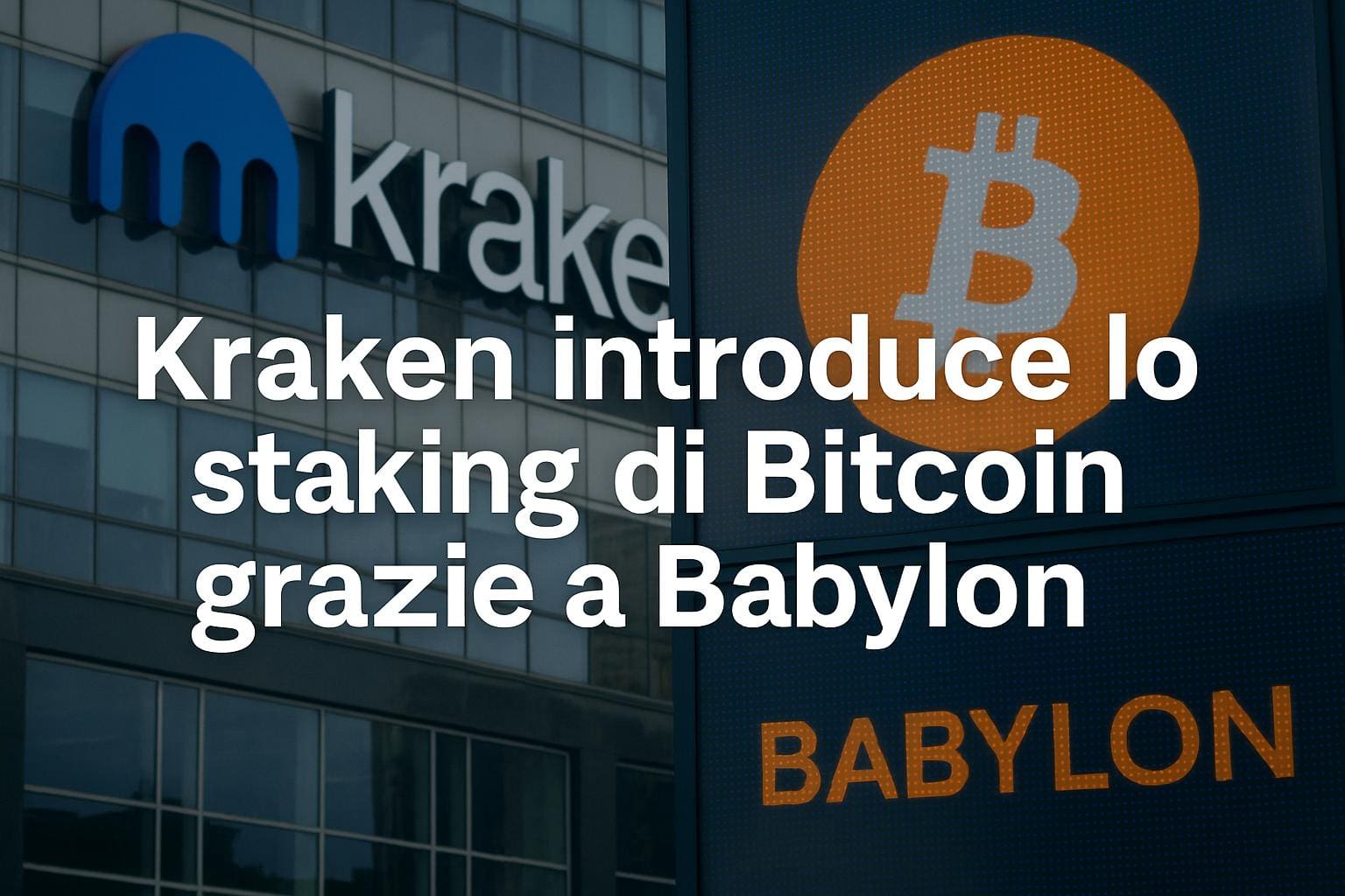 Kraken introduce lo staking di Bitcoin grazie a Babylon