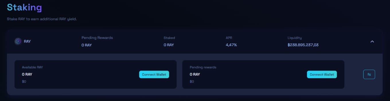 Raydium DEX Staking: guadagna con RAY