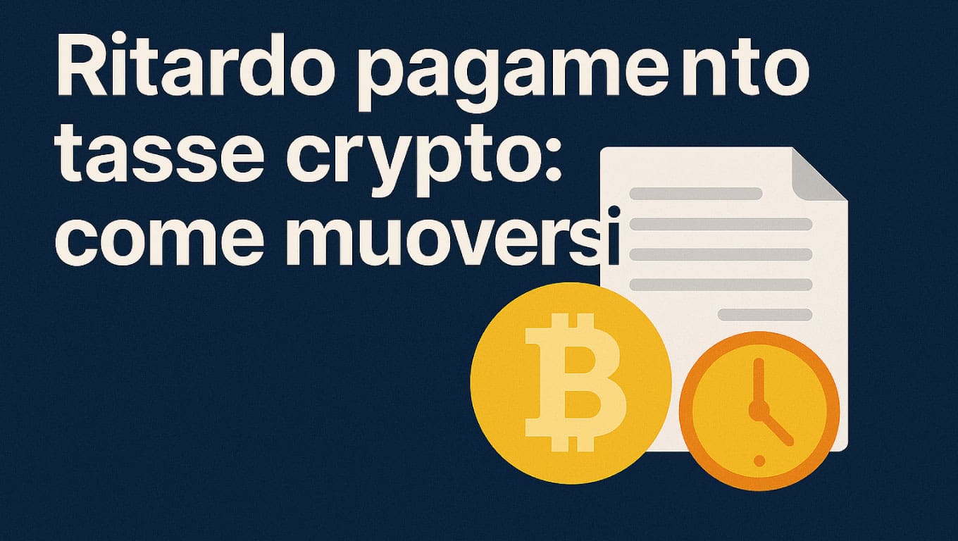Ritardo pagamento tasse crypto: come muoversi