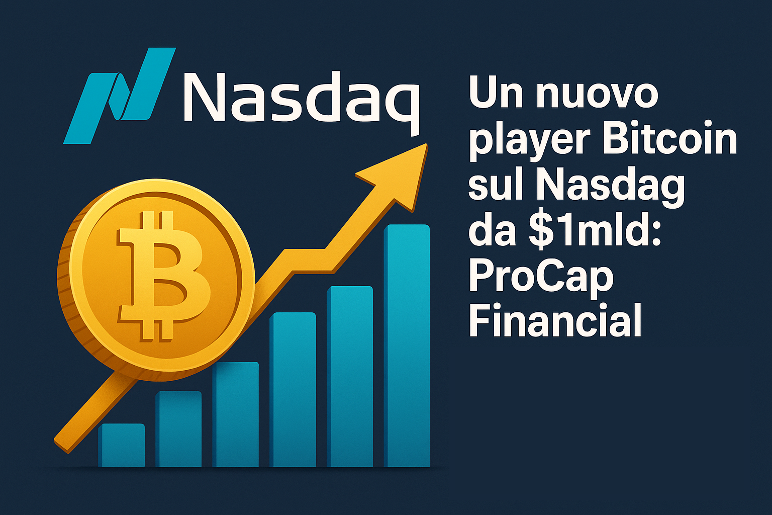 Un nuovo player Bitcoin sul Nasdaq da $1mld: ProCap Financial