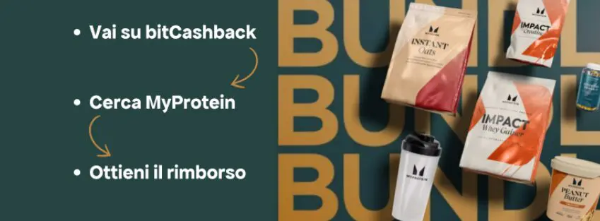 Cashback crypto MUSCOLOSO con Myprotein!