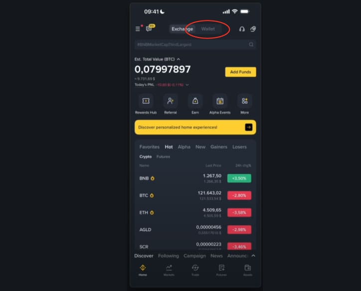 wallet Binance